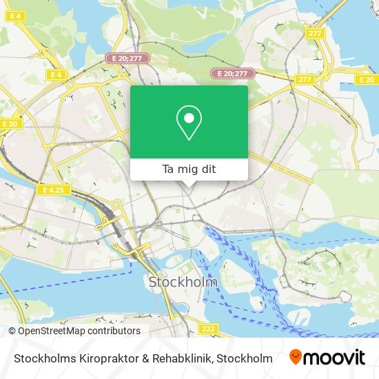 Stockholms Kiropraktor & Rehabklinik karta