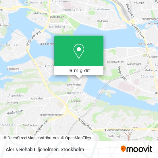 Aleris Rehab Liljeholmen karta