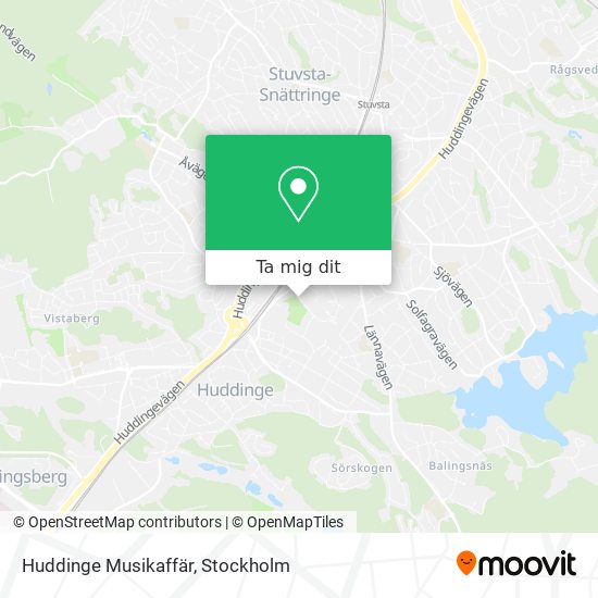 Huddinge Musikaffär karta