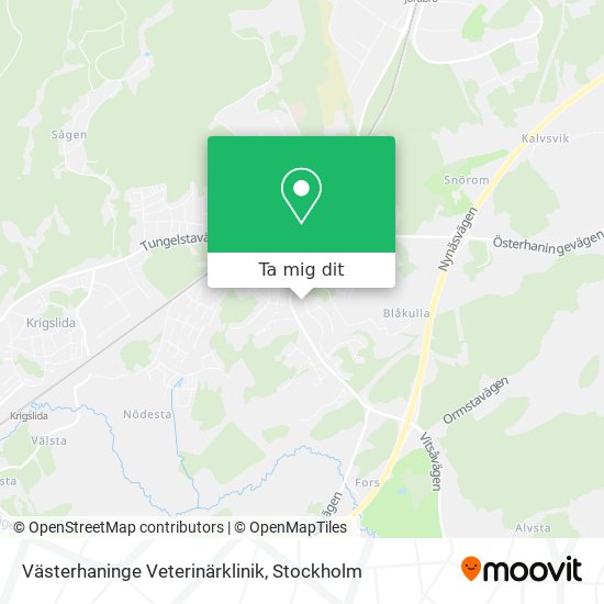 Västerhaninge Veterinärklinik karta