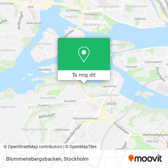 Blommensbergsbacken karta