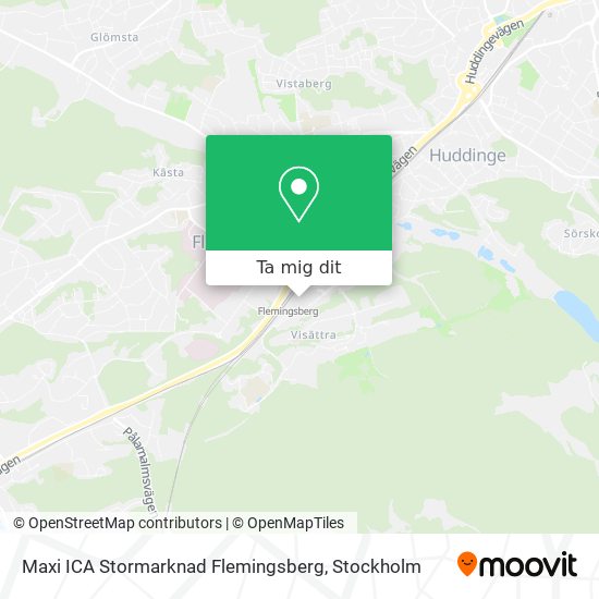 Maxi ICA Stormarknad Flemingsberg karta