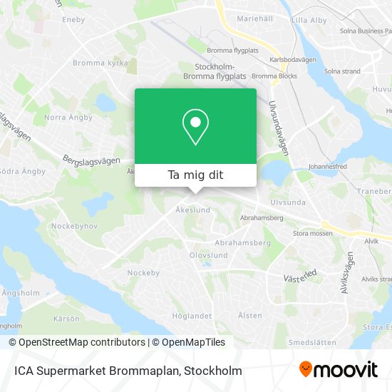 ICA Supermarket Brommaplan karta