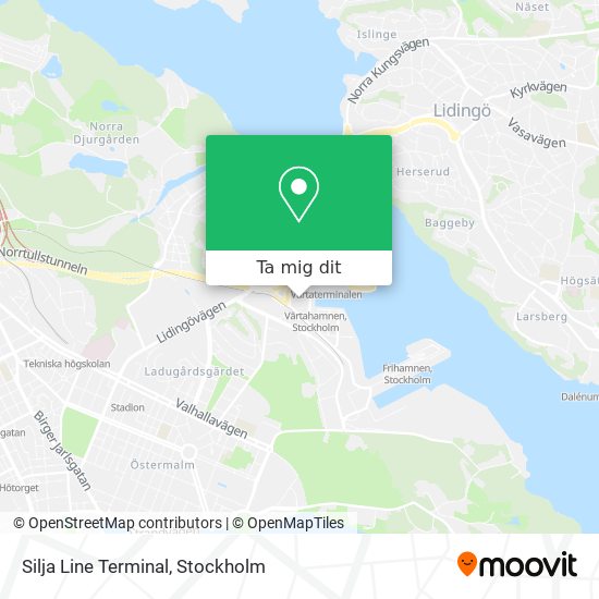 Vägbeskrivningar till Silja Line Terminal i Stockholm med Buss, Tunnelbana  eller Tåg?