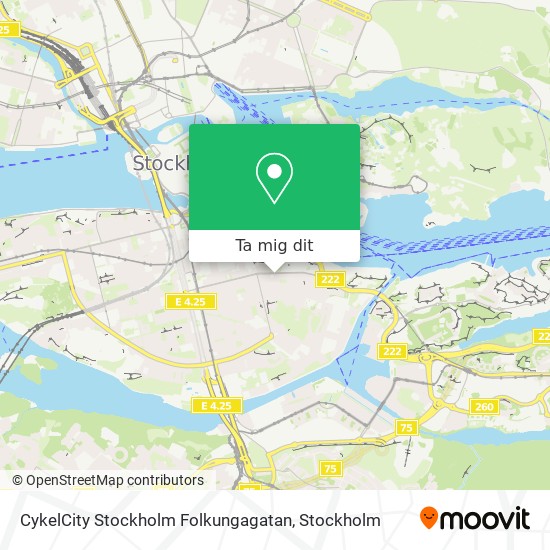 CykelCity Stockholm Folkungagatan karta