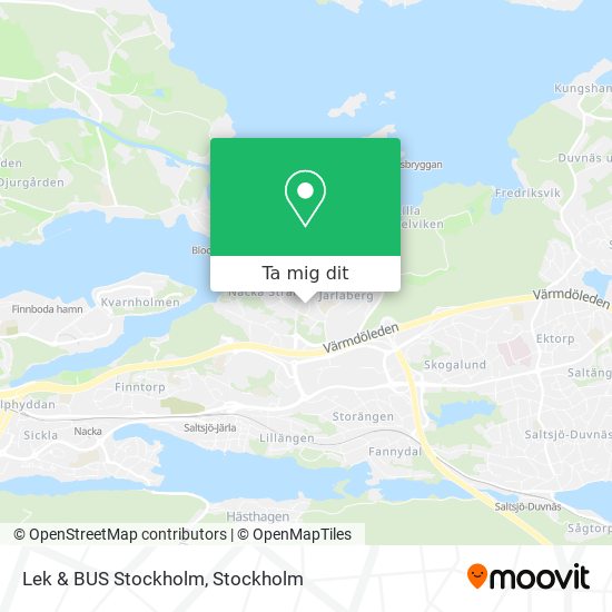Lek &  BUS Stockholm karta