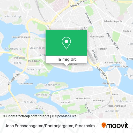 John Ericssonsgatan / Pontonjärgatan karta
