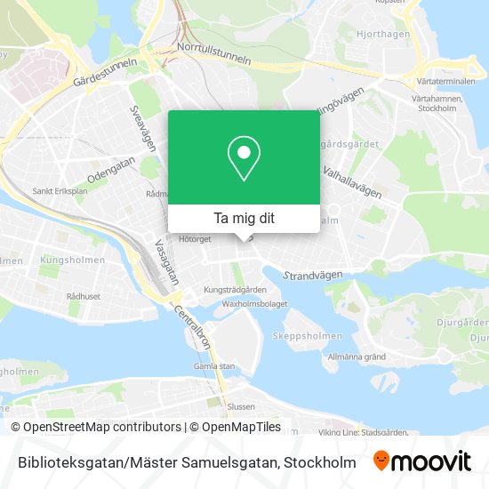 Biblioteksgatan / Mäster Samuelsgatan karta