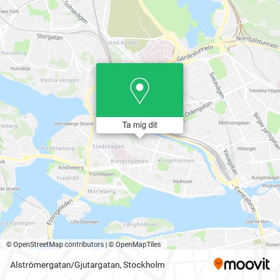Alströmergatan/Gjutargatan karta
