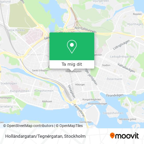Holländargatan/Tegnérgatan karta