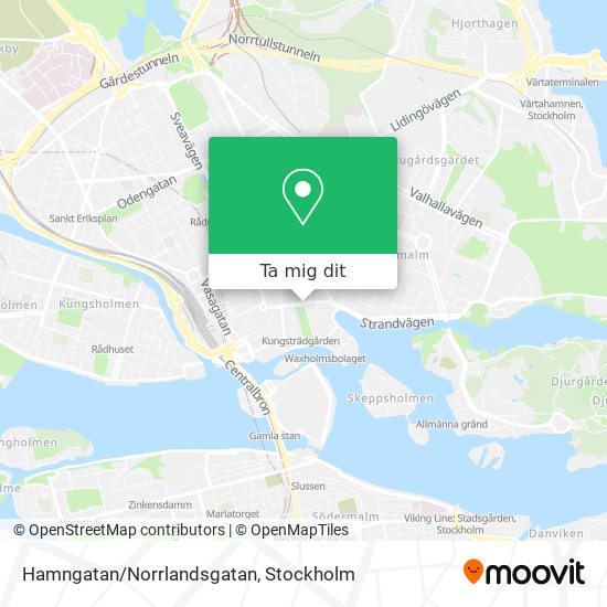 Hamngatan/Norrlandsgatan karta