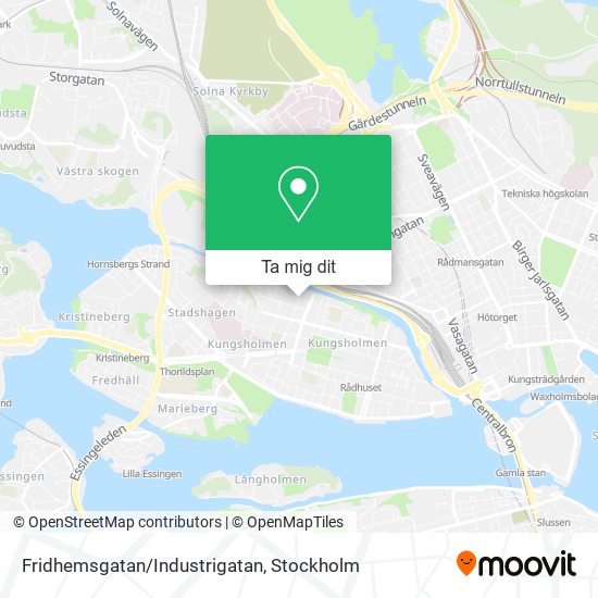 Fridhemsgatan/Industrigatan karta