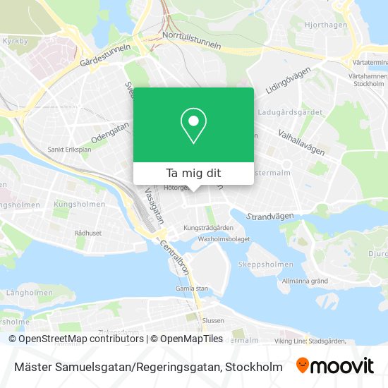 Mäster Samuelsgatan / Regeringsgatan karta