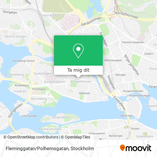 Fleminggatan/Polhemsgatan karta