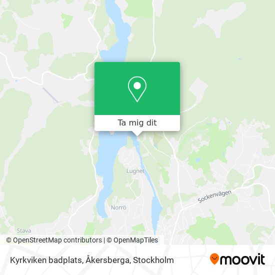 Kyrkviken badplats, Åkersberga karta