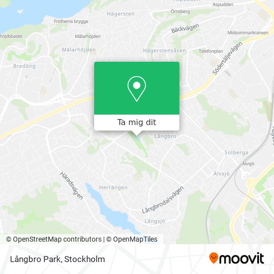 Långbro Park karta