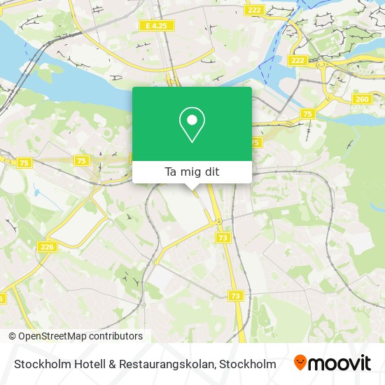 Stockholm Hotell & Restaurangskolan karta