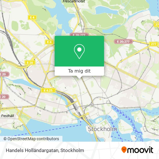 Handels Holländargatan karta
