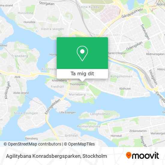 Agilitybana Konradsbergsparken karta