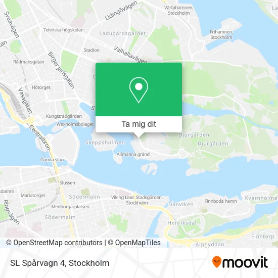 SL Spårvagn 4 karta