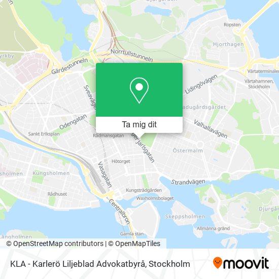 KLA - Karlerö Liljeblad Advokatbyrå karta