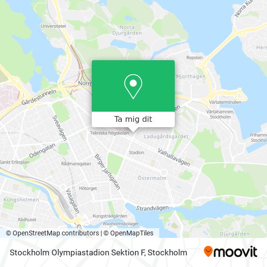 Stockholm Olympiastadion Sektion F karta