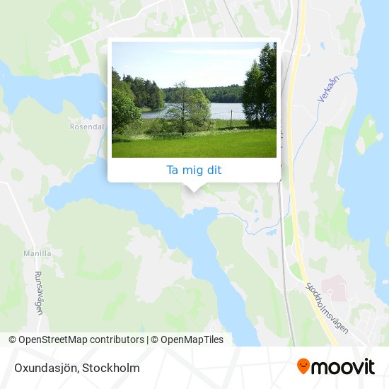 Oxundasjön karta