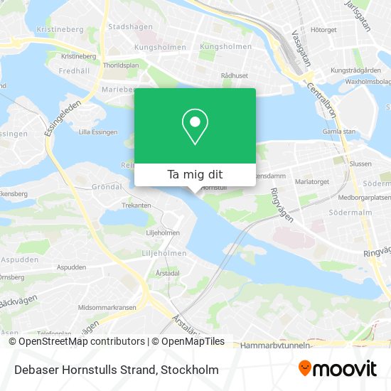 Debaser Hornstulls Strand karta