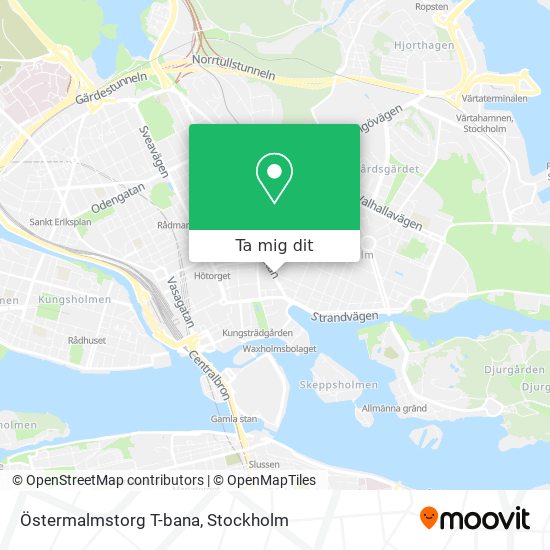 Östermalmstorg T-bana karta