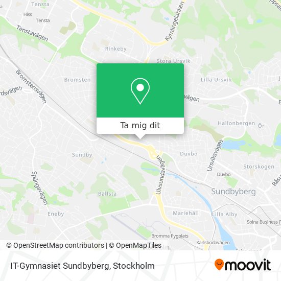 IT-Gymnasiet Sundbyberg karta