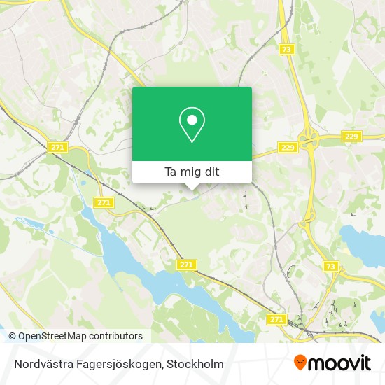 Nordvästra Fagersjöskogen karta