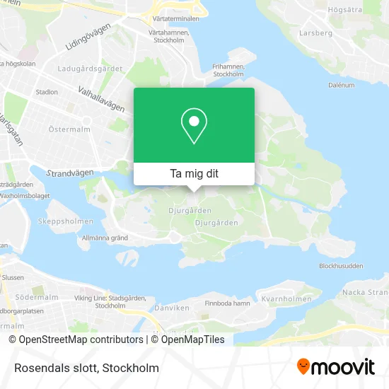 Rosendals slott karta