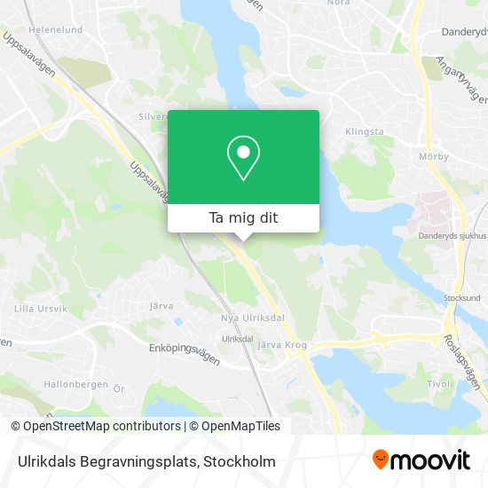 Ulrikdals Begravningsplats karta