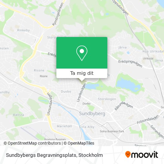 Sundbybergs Begravningsplats karta