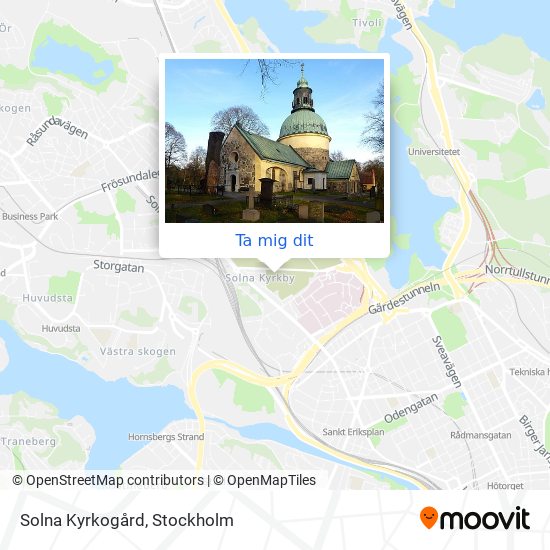 Solna Kyrkogård karta