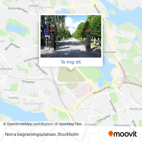 Norra begravningsplatsen karta