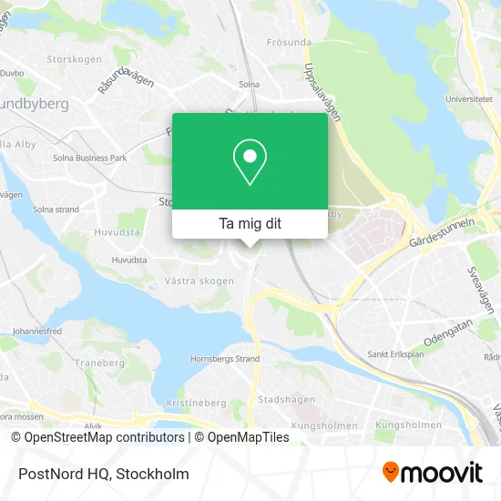 PostNord HQ karta