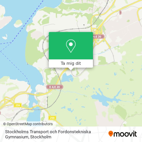 Stockholms Transport och Fordonstekniska Gymnasium karta