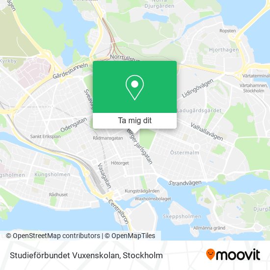 Studieförbundet Vuxenskolan karta