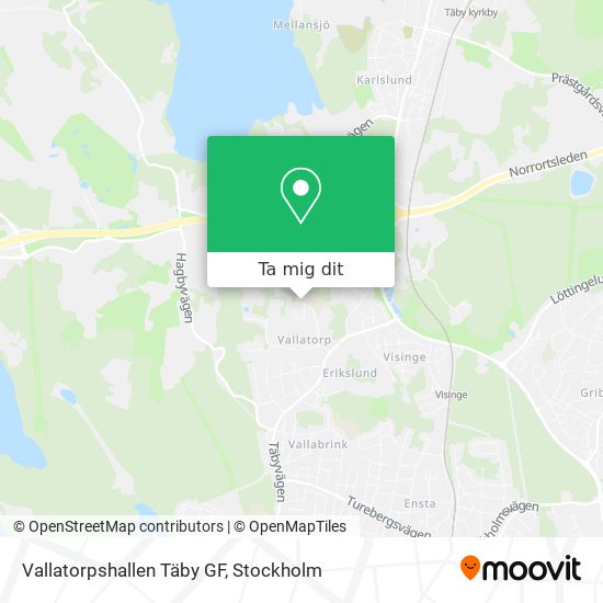 Vallatorpshallen Täby GF karta