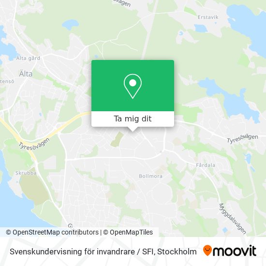 Svenskundervisning för invandrare / SFI karta