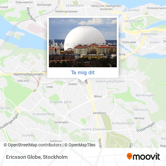 Ericsson Globe karta