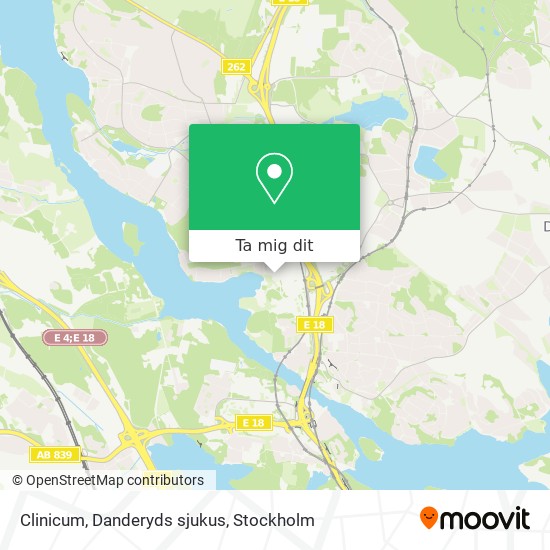 Clinicum, Danderyds sjukus karta