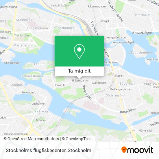 Stockholms flugfiskecenter karta