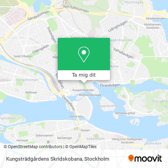 Kungsträdgårdens Skridskobana karta