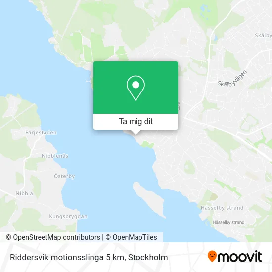 Riddersvik motionsslinga 5 km karta