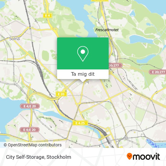 City Self-Storage karta