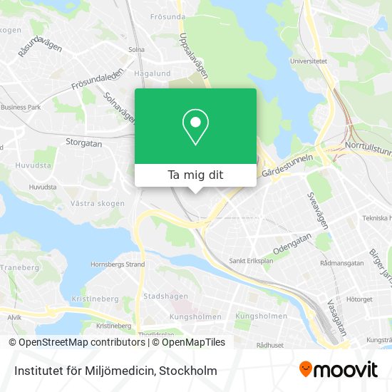 Institutet för Miljömedicin karta