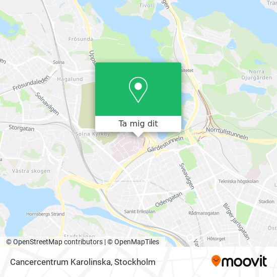 Cancercentrum Karolinska karta
