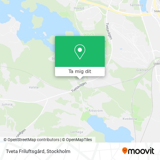 Tveta Friluftsgård karta